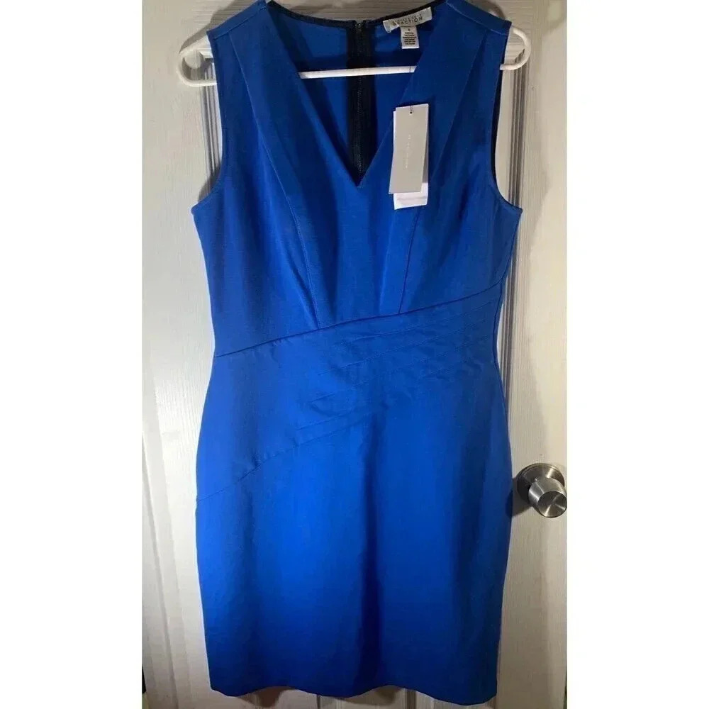 New With Tags Kenneth Cole Dusk Blue Theophania Dress Size 8 MSRP $98.00 - Picture 2 of 6